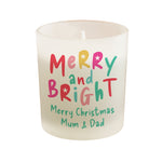 Personalised Merry & Bright Candle Jar