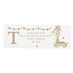 Personalised Hessian Giraffe Wooden Mantel Decoration