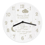 Personalised Twinkle Twinkle Shabby Chic Large Wooden Clock