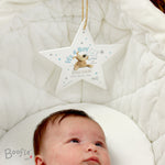 Personalised Boofle Its a Boy Wooden Star Decoration