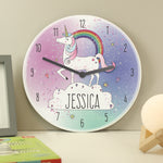 Personalised Unicorn Wooden Clock