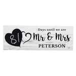 Personalised Rustic Chalk Countdown Wooden Mantel Decoration