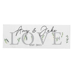Personalised Botanical Wooden Mantel Decoration