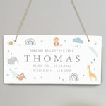 Personalised Safari Animals Wooden Sign