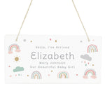 Personalised Pastel Rainbow Wooden Sign