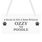Personalised Paw Print Dog Breed Wooden Sign
