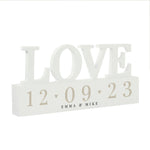 Personalised Special Date Wooden Love Ornament