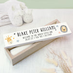 Personalised Scandi Safari Animals Wooden Birth Certificate Holder