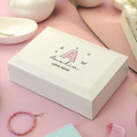 Personalised Butterfly Initial Wooden Jewellery Box
