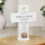Personalised Noahs Ark Cross Wooden Ornament