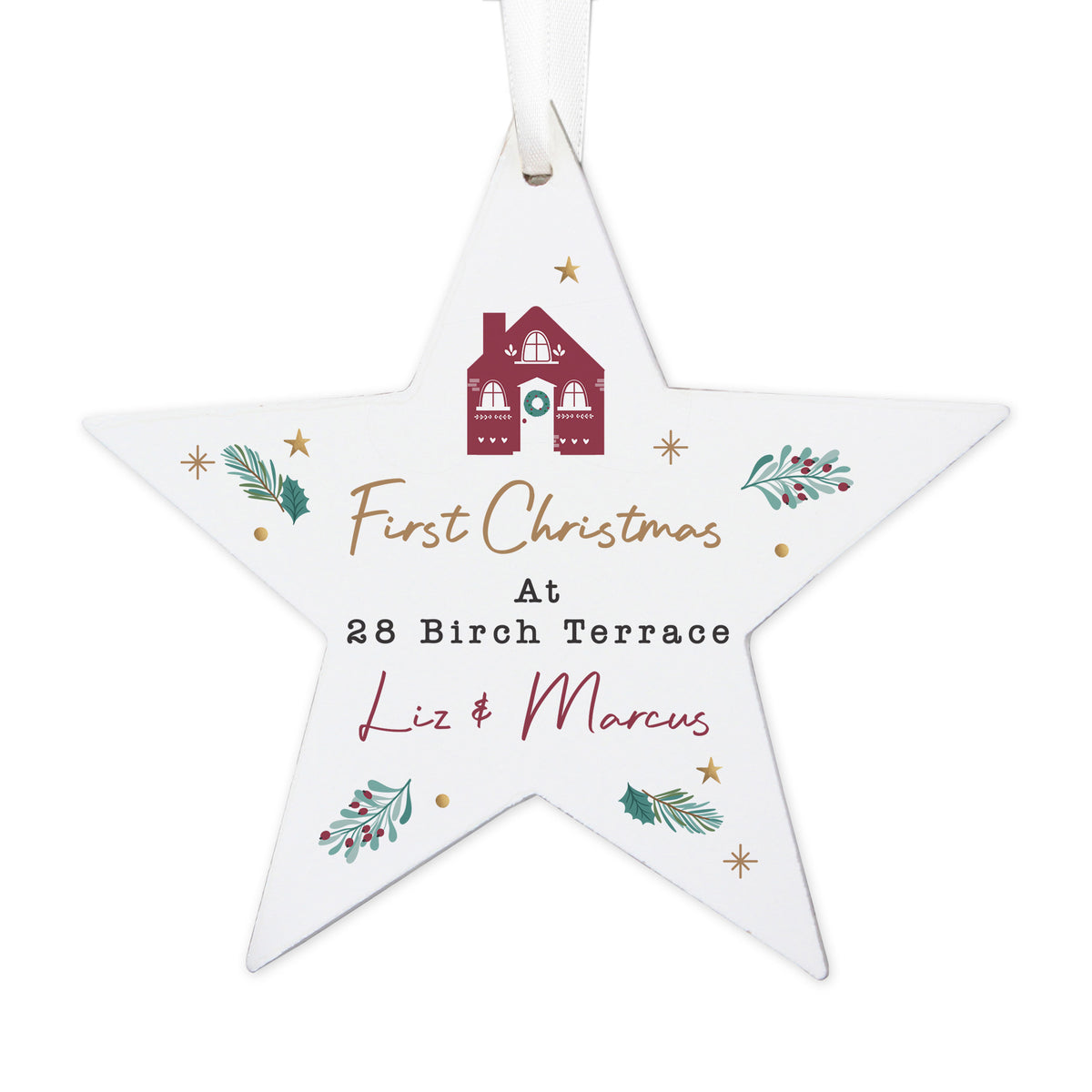 Personalised Home For Christmas Star Ornament