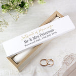 Personalised Black & Gold Free Text Certificate Holder
