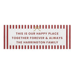 Personalised Candy Cane Stripe Wooden Mantle Block