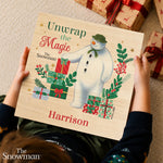 Personalised The Snowman Christmas Wishes Wooden Box