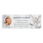 Personalised Memorial Angel Photo Upload Wooden Mantle Block