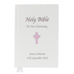 Personalised Pink Cross Bible