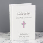 Personalised Pink Cross Bible