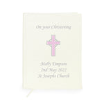 Personalised Pink Cross Holy Bible - Eco-friendly