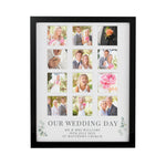 Personalised Wedding Black Multi Photo Frame