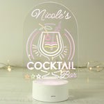 Personalised LED Colour Changing Cocktail Bar Sign