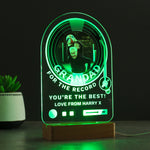 Personalised Record Photo Upload Wooden Based LED Light