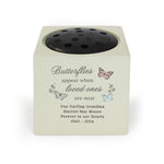 Personalised Butterflies Appear Memorial Vase