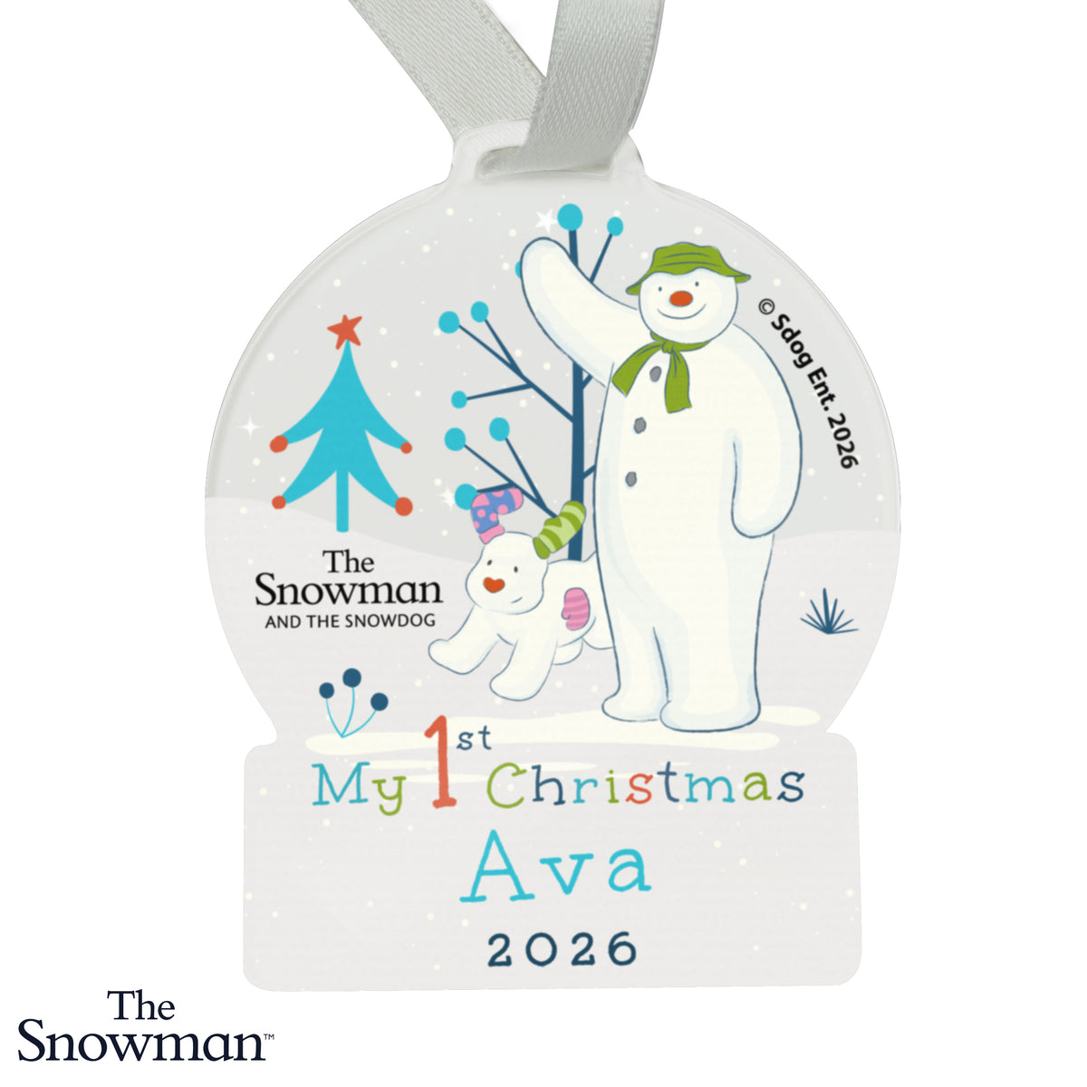 Personalised The Snowman My 1st Christmas Decoration