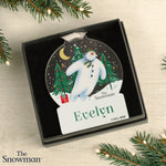 Personalised The Snowman Christmas Wishes Acrylic Decoration