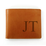Personalised Big Initials Tan Leather Wallet