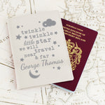 Personalised Twinkle Twinkle Cream Leather Passport Holder