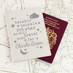 Personalised Twinkle Twinkle Cream Leather Passport Holder