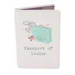 Personalised Vintage Pastel Travel Cream Passport Holder