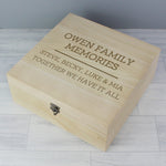 Personalised Any Message Large Wooden Keepsake Box
