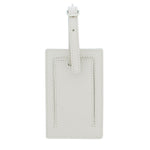 Personalised Hessian Elephant Cream Leather Luggage Tag