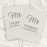 Personalised Couples Cream Leather Passport Holders