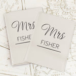 Personalised Couples Cream Leather Passport Holders