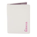 Personalised Pink Name Cream Passport Holder