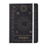 Personalised Celestial Black Hardback Notebook