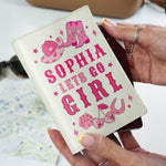 Personalised Cowgirl Leather Luggage Tag & Passport Holder