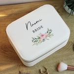 Personalised Wedding Leatherette Jewellery Box