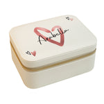 Personalised Heart Leatherette Jewellery Box